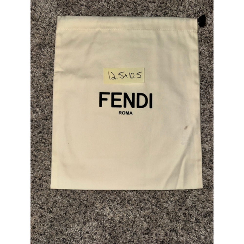 Women's Fendi Beige Black Logo Dust Bag One Size Accessories